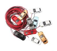 0 vagones de paisaje ferroviario iluminados a escala 200 con faros LED diseñados para diseños de ferrocarril y edificios que funcionan con potencia de 2 voltios