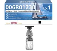 006R01238 Cartucho de Tóner Compatible para Xerox -Wide Format 6204 6604 6605 6705 Impresoras, Alto Rendimiento 30000 Páginas, Impresión Nítida,Black-1 Pack