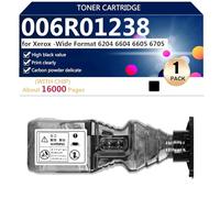 006R01238 Cartucho de Tóner de Repuesto para Xerox - Formato Ancho 6204 6604 6605 6705 Impresoras, 16000 Páginas,Black-1 Pack