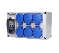 01 02 015 Caja de Enchufe Impermeable para Exteriores, Carcasa de ABS, Caja de Toma de Corriente de Pared de Instalación Más Fácil, Cubierta de Cierre Automático para Parques