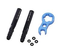 01 02 015 Extensor de válvula, doble sellado de aleación de aluminio de extensión de válvula francesa tratamiento anodizado para bicicleta de carretera (45 mm)