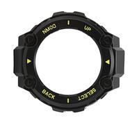 01 02 015 Marco de Carcasa Protectora para Reloj, Excelente Funda Protectora de Plástico para Reloj, Peso Ligero Universal para Amazfit T-Rex Pro(Palabra de cáscara Negra Amarilla)