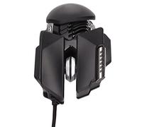 01 02 015 Ratón Mecánico, Sensor óptico de 12800 dpi, Ratón Ergonómico, Ajuste Retráctil, Iluminación RGB, Ratón con Cable USB para Juegos con Botón 6D para PC Gamer, Ordenador Portátil, Negro