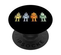 01 10 11 100 Robot Graphic PopSockets PopGrip Adhesivo