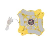 01 Almohadilla de enfriamiento para computadora portátil, montaje de enfriador portátil plegable almohadilla de refrigerador para uso en computadora (amarillo, tipo torre inclinada Pisa