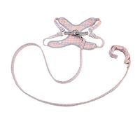 01 Correa para el Cuello del Pecho para Mascotas, arnés para Perros Transpirable y Juego de Correa con Juego de Correa para Caminar para Entrenar(Orange, L)