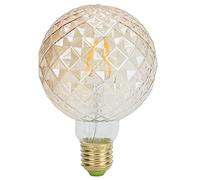 01 Lámpara de filamento de Alto Brillo, Bombilla Decorativa LED de Vidrio Transparente para Dormitorio para Sala de Estar para baño(Golden, Pink)