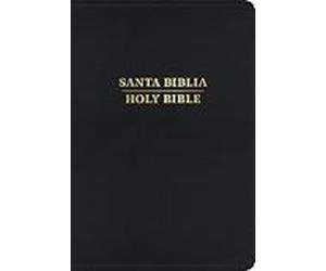 01r 1960/kjv Biblia Bilingüe Letra Grande Negro Imitación Piel Con Índ