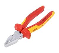 Knipex Alicate universal de fuerza cromado, aislados con fundas multicomponentes, según norma VDE 180 mm 02 06 180