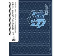 02 | 1/2 Inch Equilateral Triangle Isometric Graph Paper Notebook (Horizontal Layout): 3D Isometric Graph Paper Subtle Grid for Architectural Engineering & Product Design (Japanese Blue Cover)