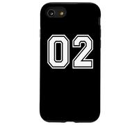 02 Número Dos Equipo Deportes Diseño Gráfico Juego Varsity Carcasa para iPhone SE (2020) / 7 / 8