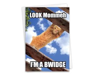 0221 'A Bwidge' - Divertida tarjeta de felicitación para el día de la madre con sobre de 5 x 7 pulgadas NobleWorks