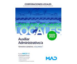 025 T1 AUXILIAR ADMINISTRATIVO ;A CORPORACIONES LOCALES