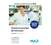 025 T1 TECNICO;A AUXILIAR DE FARMACIA SERVICIO CANARIO DE SALUD
