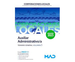 025 T3 AUXILIAR ADMINISTRATIVO ;A CORPORACIONES LOCALES