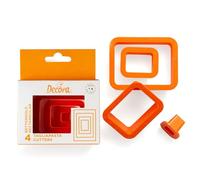 DECORA 0255309 Kit 4 CORTADORES RECTANGULO 1,5-3,5-5,5-7,5 H2,2 CM