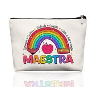 025EKGJW - Bolsa de maquillaje para mujeres, regalos preparados para mujeres, adolescentes y niñas, Blanco
