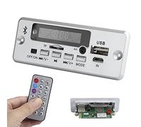 02CABT Tablero Decodificador MP3 WAV, Módulo Decodificador de Audio con Entrada USB SD FM AUX 5-12V Tablero Sonido Universal para Audio de Automóvil Amplificador Altavoz DIY Admite (Plata)