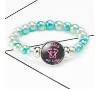 (03) Pulseras de concientización sobre el cáncer de mama con material de dibujos animados mixtos para niños, recuerdo