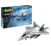 Revell 03858 Kit Modelo Lockheed Martin F-22A Raptor, Escala 1:72 detallado plástico, Color sin Pintar, 1/72