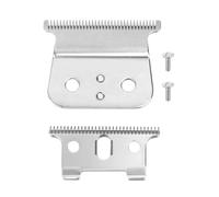 04521 - Cuchilla en T de repuesto para recortadoras Andis T-Outliner GTO, GO y SLS, hoja en T de acero inoxidable plateado