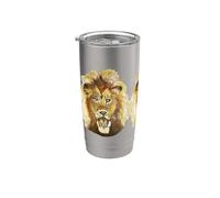 0534 The Lion is watching 2021 plus 4 Mumzy Maria Uberstein Vaso térmico de acero inoxidable de doble pared