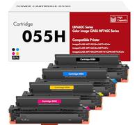 055H 055 - Juego de cartuchos de tóner MF743Cdw MF741Cdw compatibles con Canon Cartridge 055H 055 Toner para Canon MF743Cdw MF741Cdw MF745Cdw MF746Cdw impresora de alto rendimiento (negro, cian