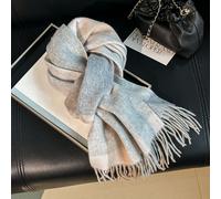 (06-#khaki gray and white check, 190cm) Unisex Pure Wool Scarf for Women & Men, Classic British Tartan Design, Warm Neck Warmer for Autumn Winter