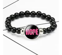 (06) Pulseras de concientización sobre el cáncer de mama con material de dibujos animados mixtos para niños, recuerdo