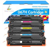 067H 067 - Juego de cartuchos de tóner MF656Cdw MF654Cdw compatibles con Canon 067H 067 Color ImageCLASS LBP632CDW MF653Cdw LBP633CDW MF651CW LBP631CW Tinta de alto rendimiento (paquete de 4)