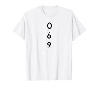 069 - código de área - Fráncfort Camiseta gráfica económica, Hombre, Blanco, L