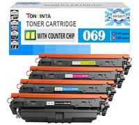 069 CRG-069 Cartuchos de Tóner Compatibles 4 Colores con Chip Contador, Capacidad Estándar para Impresoras Canon MF755Cdw MF753Cdw MF751Cdw LBP674Cdw LBP673Cdw LBP672Cdw LBP671Cdw LBP674Cx MF752Cdw
