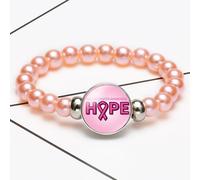 (07) Pulseras de concientización sobre el cáncer de mama con material de dibujos animados mixtos para niños, recuerdo