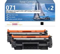071 Cartucho de Tóner de Repuesto Compatible para Canon imageCLASS LBP122dw 120Series MF270Series Impresoras, Alto Rendimiento 3000 Páginas, Fácil I nstalación,Black-2 Pack