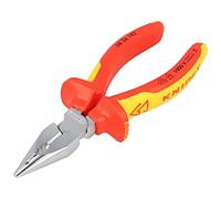 KNIPEX Alicate universal en punta cromado aislados con fundas multicomponentes, según norma VDE 145 mm, 08 26 145