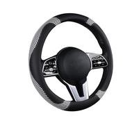 (083 blanco) Funda de volante de cuero antideslizante para coche Motocovers, universal para volante