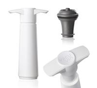 Vacu Vin Bomba de Vacío para Vino - Color Blanco - Tapón de Vino con 1 Bomba y 1 Tapón - Mantiene el Vino Fresco Hasta 10 Días