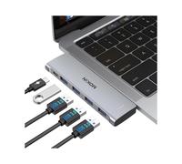 (09 6 en 2 en venta) Adaptador Hub para MacBook Pro, estación de acoplamiento USB tipo C, doble USB