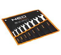09-851 Llave: juego plano de acero cromo-vanadio de doble cara 8 piezas. NEO ...