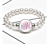 (09) Pulseras de concientización sobre el cáncer de mama con material de dibujos animados mixtos para niños, recuerdo