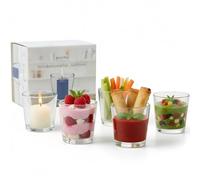 09565B Teelichtglas Pajoma Trichterform, 7,5 x 5,5 x 7,5 cm, de 12 unidades