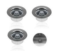 0XBIT 3 Piezas Colador Fregadero, 77 × 70 mm Atrapa Pelos Ducha, Filtro Desague Ducha con Núcleo de Resorte y Sello, Filtro Fregadero Cocina para Cocina, Baño, Bañera