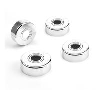 0XBIT 4 Piezas Embellecedor Grifos 3 Tamaños en 1, 60 mm Embellecedor Grifo Ducha Plateada, Embellecedor Radiador Extraíble, Tamaño de Orificio Ajustable, para Grifos, Radiadores