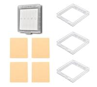 0XBIT 4 Piezas Tapa Enchufes Transparente, Protector Adhesivo para Interruptores y Enchufes, Resistente al Agua y Polvo, Ideal para Cocina, Baño