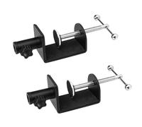 0XBIT Abrazadera Base de Abrazadera en C, 2 Piezas, Negro, Adecuado para Soporte Voladizo Soporte de Micrófono