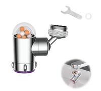 0XBIT Adaptador Grifo Cocina, Aireador Grifo Lavabo se Puede Girar 360 Grados, Filtro Grifo Cocina con Filtro, Dos Modos de Salida de Agua, Apto para Cocina y Baño