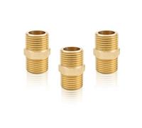 0XBIT Adaptador Grifo Ducha 1/2 Pulgada, Conector Doble de Latón de 3 Piezas, Tamaño de Rosca Preciso, Conexión Estable, para Válvulas Tuberías de Agua Accesorios