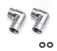 0XBIT Adaptador Grifo Ducha, 2 Piezas 90 Grados para Cabezales de Ducha de Mano, Alcachofa, Grifos y Tuberías de Agua