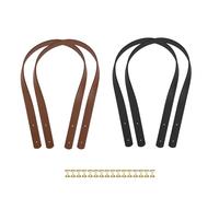 0XBIT Asas para Bolsos, 4 Piezas Asas de Cuero para Bolsos, Suave y Firme, Asas de Bolsos Hechas a Mano, Correa de Hombro de Repuesto de Cuero para Confección de Bolsos, Bandoleras y Bricolaje