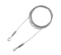 0XBIT Cable Colgar Acero Inoxidable, con Ojales Alambre para Colgar Acero 1,5 mm x 5 m, Cable Acero Ajustable, Resistente Óxido, Carga Máxima 30 kg, Adecuado para Tiendas Campaña, Marcos Fotos